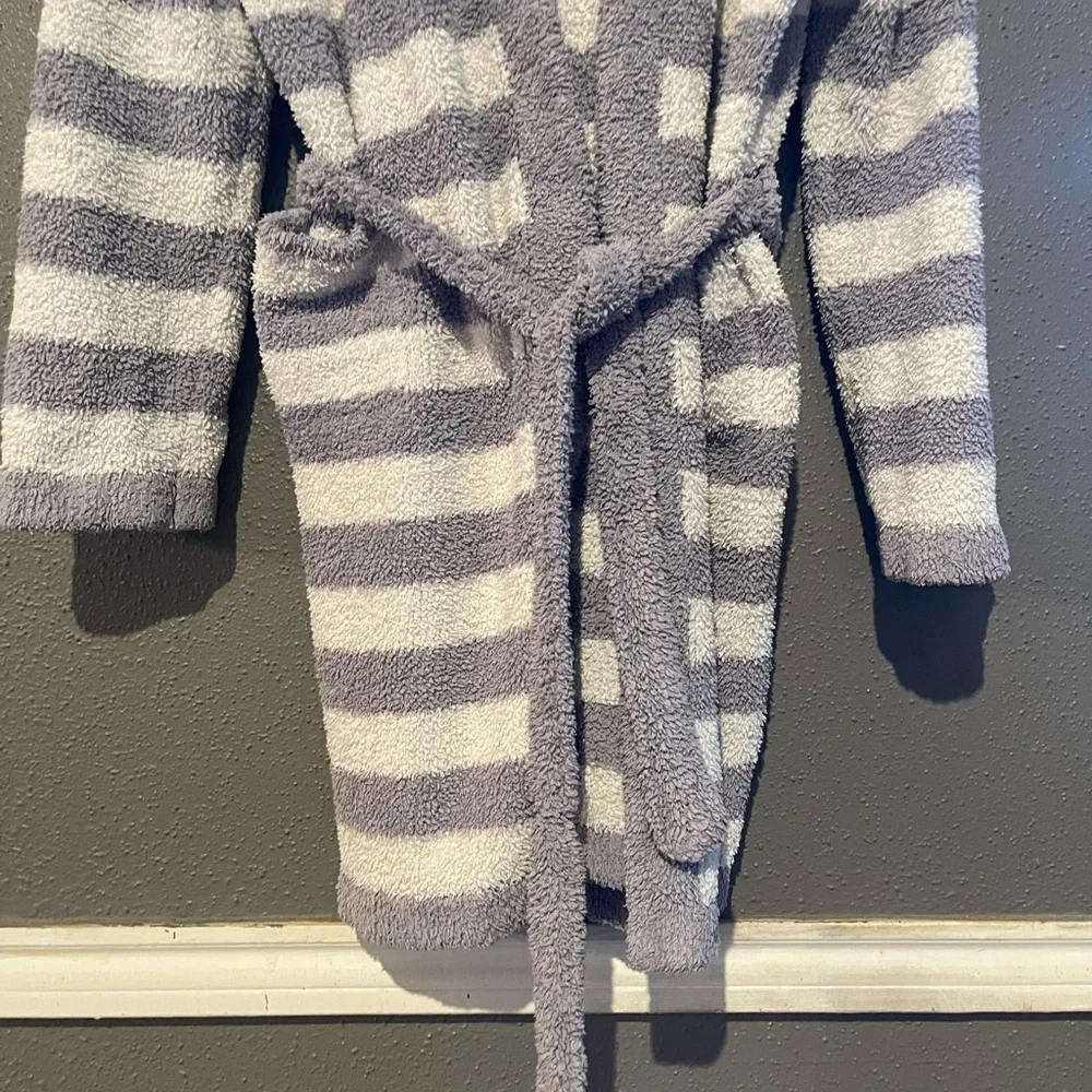 Barefoot Dreams Cozy Chic® Stripe Hooded Robe - Picture 6 of 11